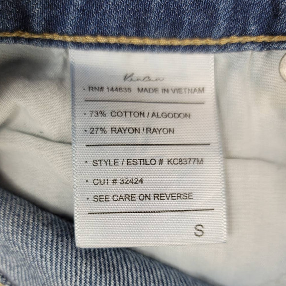 KanCan Short Destroyed Frayed Hem Denim Jean Shorts Women's S - Picture 6 of 8